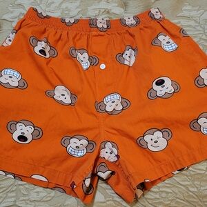 AEROPOSTALE BARELY WORN MONKEY PRINT BOXER SHORTS SIZE SMALL